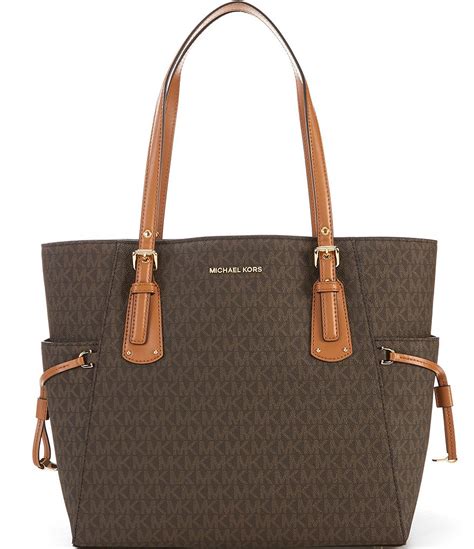 michael kors voyager signature tote|michael kors zip top tote.